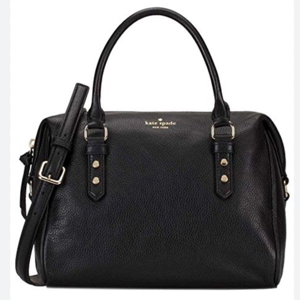 Kate Spade NY Vintage Y2K Black Leather Julianne Mulberry Street Shoulder Baf